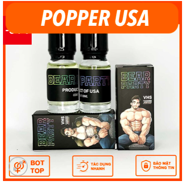 Popper bear party chai hít tăng khoái cảm chính hãng giá rẻ mỹ usa